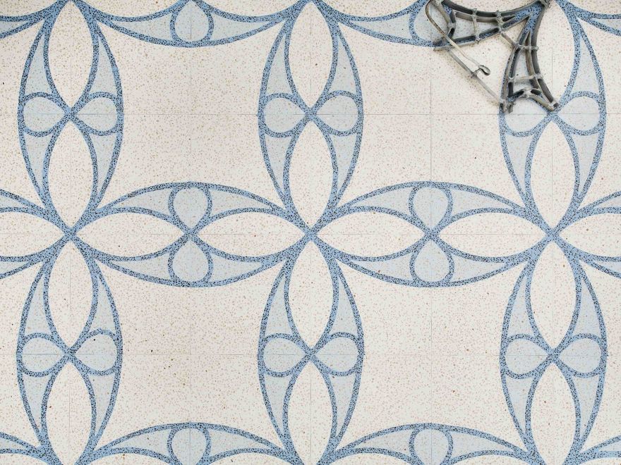 BUTTERFLY pearl white - azure - ocean blue