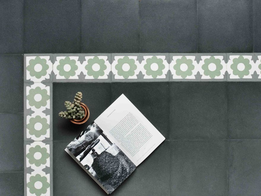 NARCISO verde antico - bianco avorio - grigio scuro