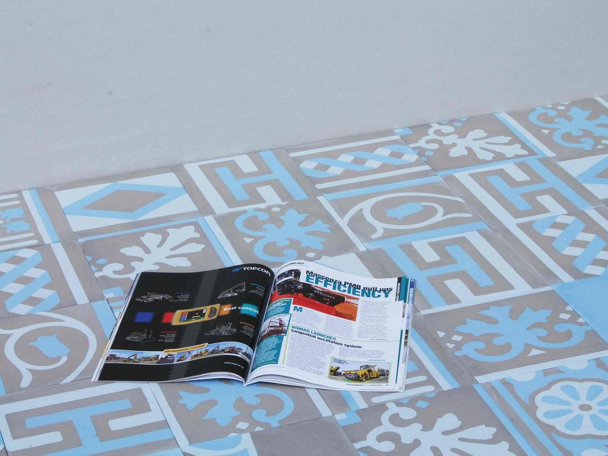 Patchwork cement tiles