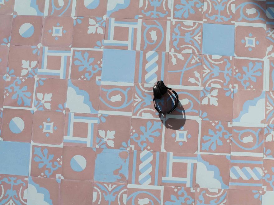 Patchwork cementine rosa & azzurro