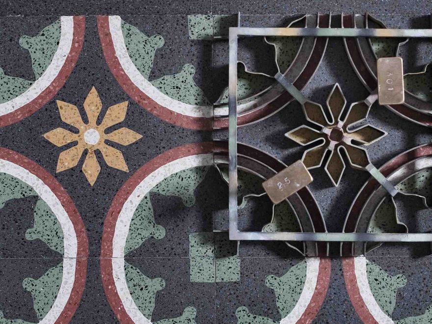 RABAT graniglia - rosso Verona - bianco perlato - grigio lavico